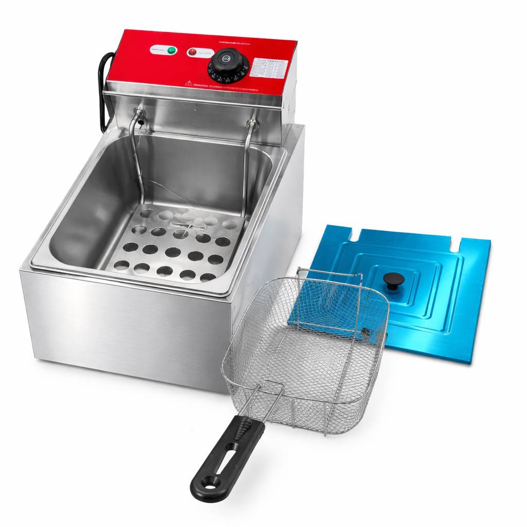 6 litre commercial electric deep fryer with full SS 304 stainless steel body - Kitchen Kraft Equipments Pune