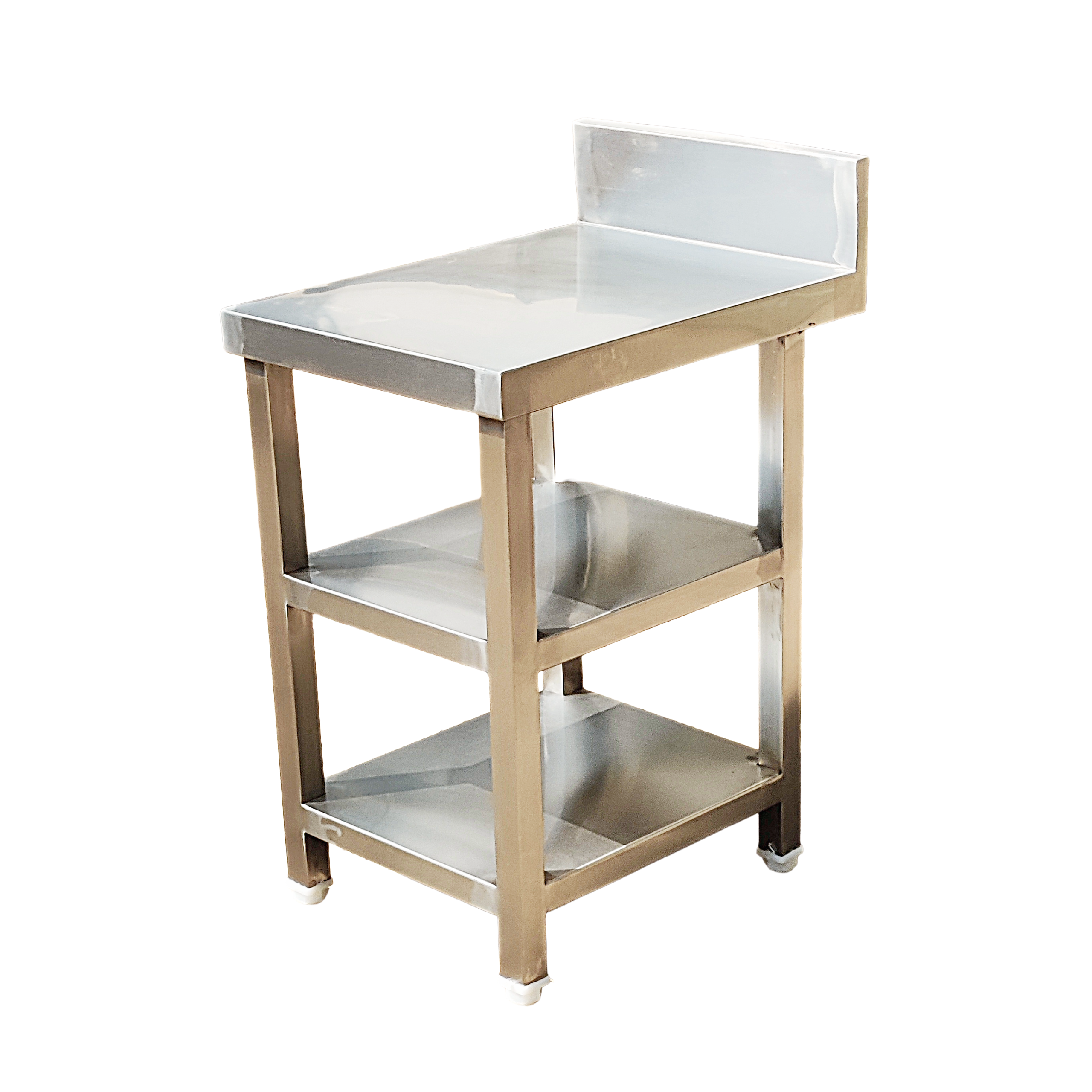 Stainless Steel Table with 2 Undershelves in Pune