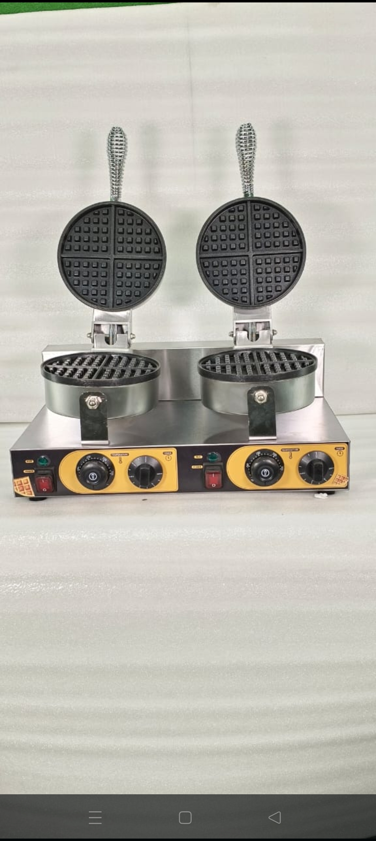 Double Round Waffle Maker Machine